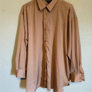 Banana Republic Camel Casual Button Down Shirt Relaxed Fit